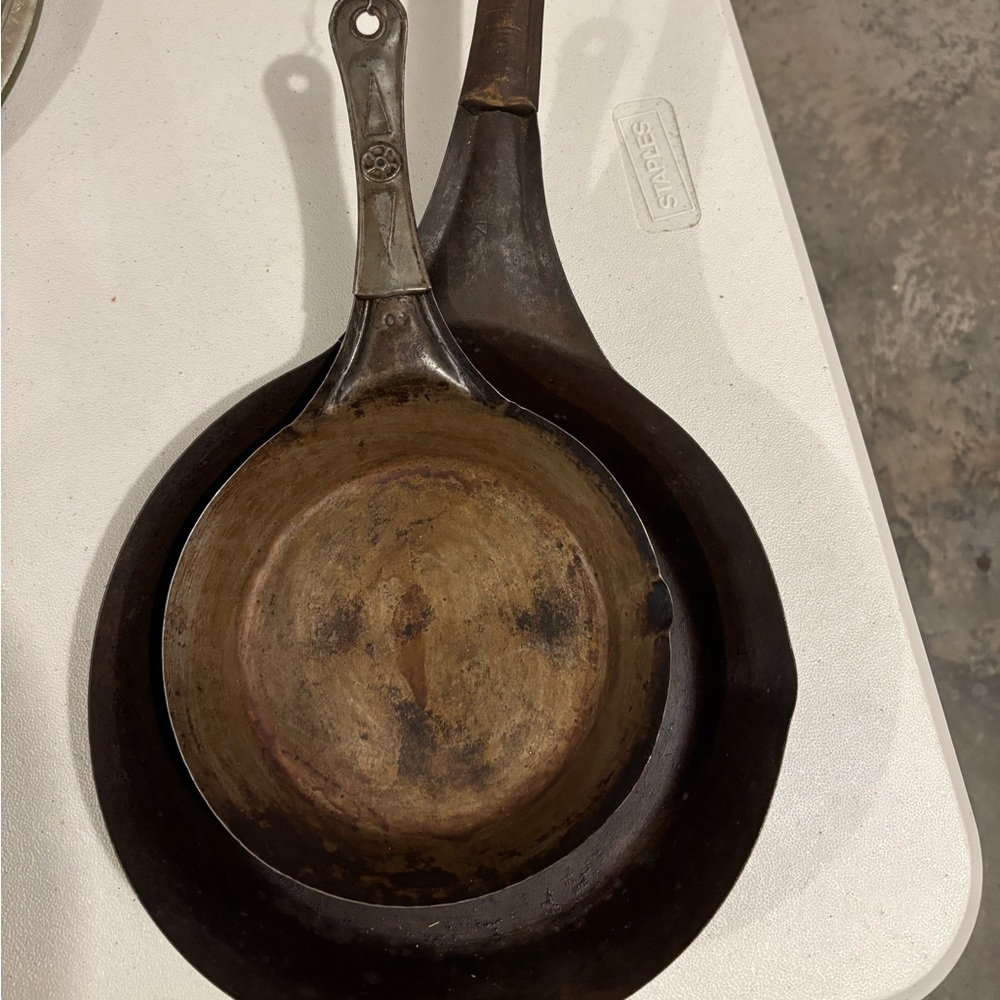 Pair of Vintage Cowboy Cool Handle Skillets